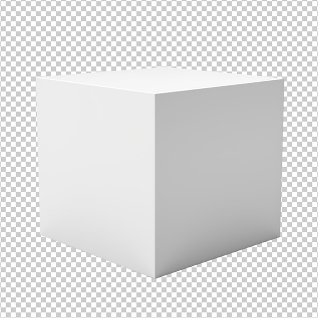 Blank white cardboard box png