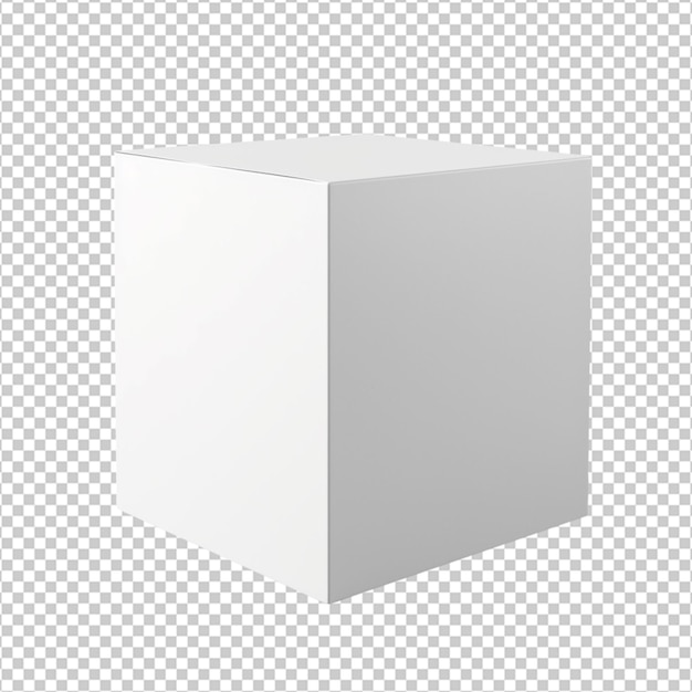 Blank white cardboard box png