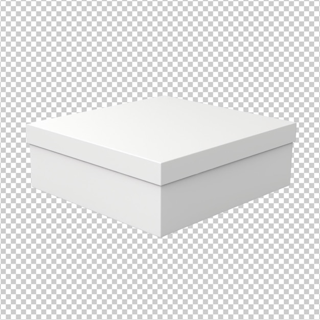 Blank white cardboard box png