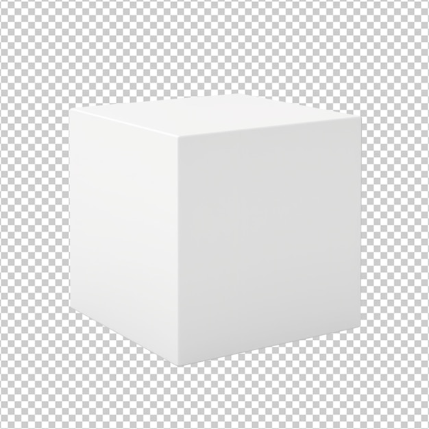 Blank white cardboard box png