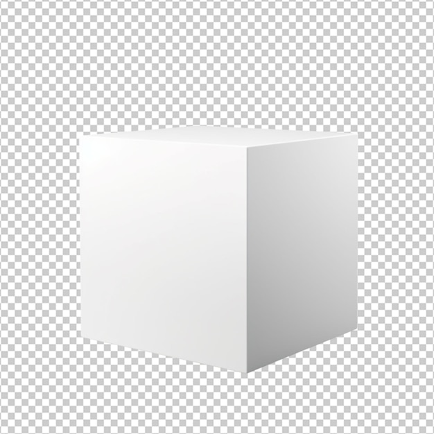 PSD blank white cardboard box png