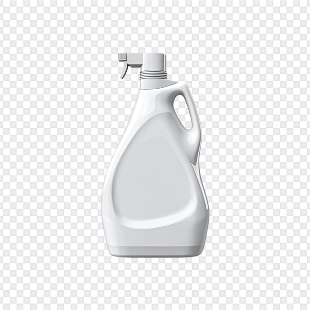 Blank White Detergent Bottle Mockup Isolated On Transparent Background