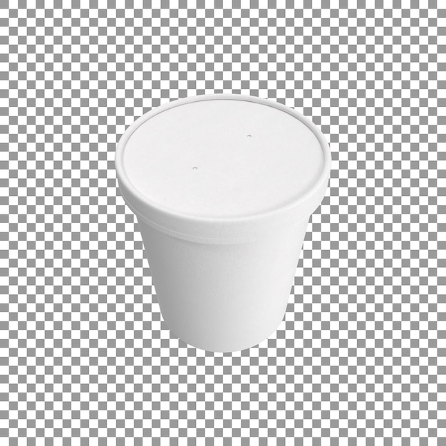 PSD blank white ice cream cup isolated on transparent background