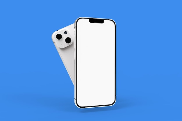 Blank and white phone screen mockup