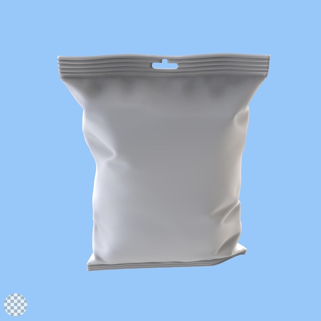 Пустой белый пластик и серебро для еды закуски печенье реалистичные изолированные 3d render иллюстрация