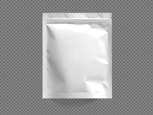 Blank White Sachet Mockup geïsoleerd