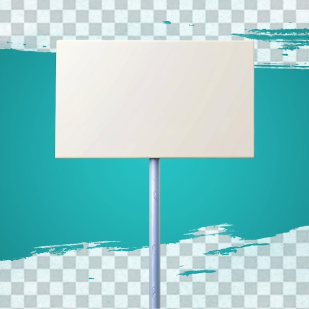 Blank whiteboard standing