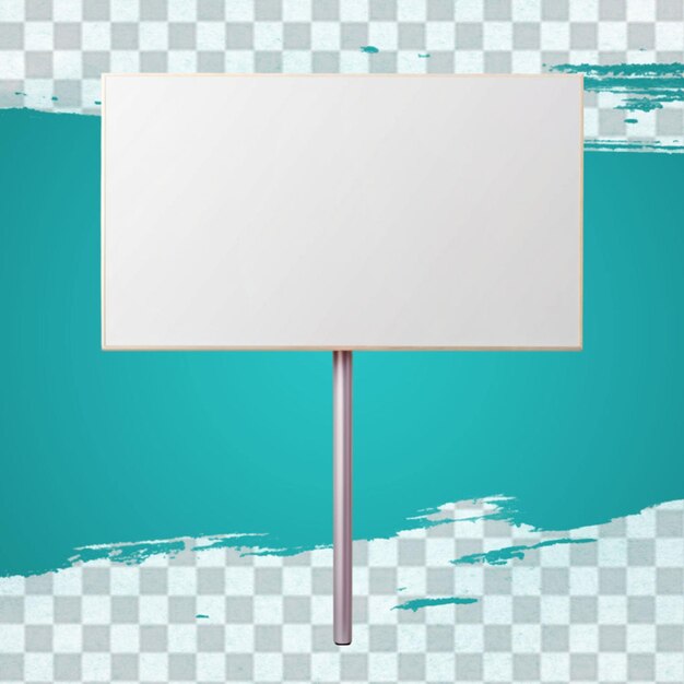 Blank whiteboard standing