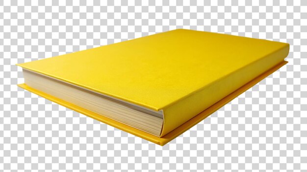 PSD blank yellow book on transparent background