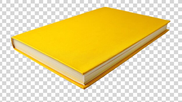 PSD blank yellow book on transparent background