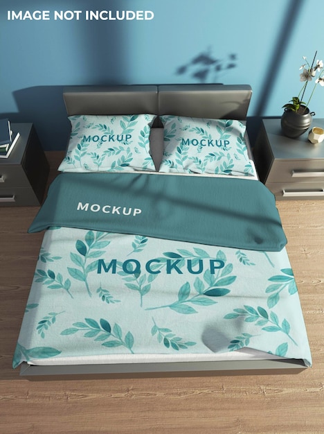 Mockup di coperte e cuscini