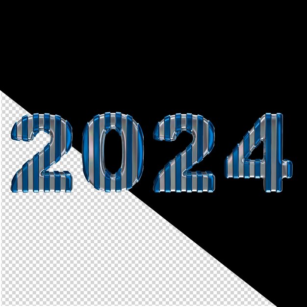 PSD blauw 2024 nieuwjaar 3d