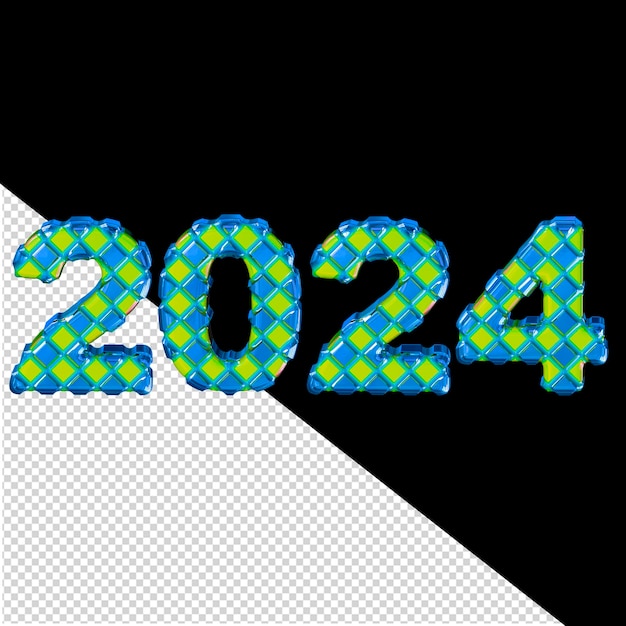 PSD blauw 2024 nieuwjaar 3d