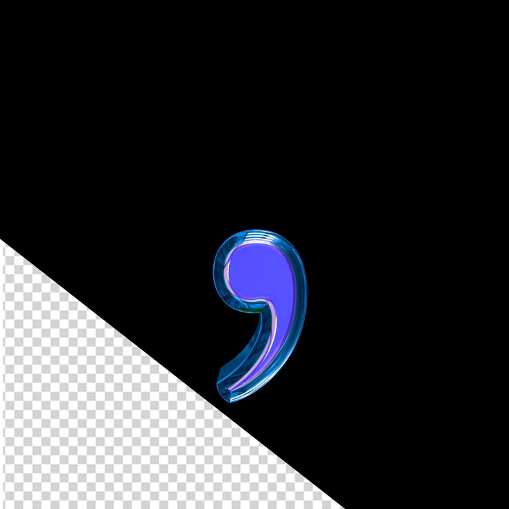 Blauw 3D-symbool in een blauw frame