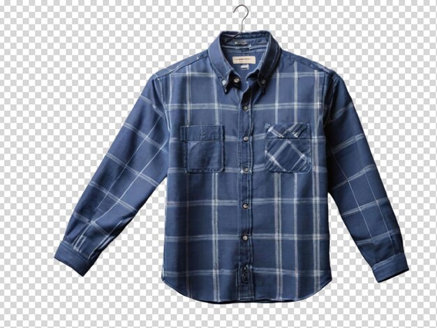 PSD blauw geruite shirt voor mannen png