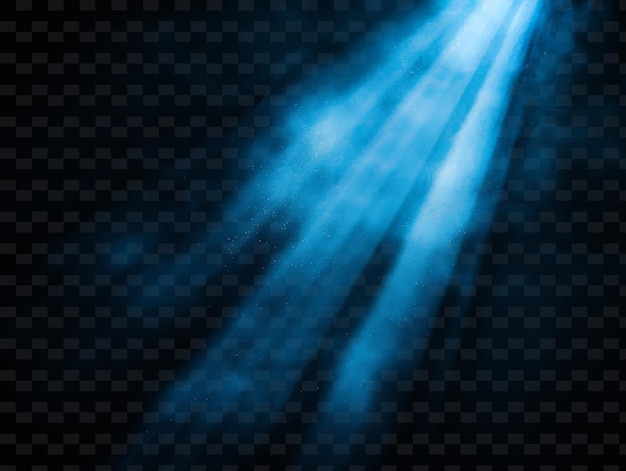 PSD blauw licht op een zwarte achtergrond