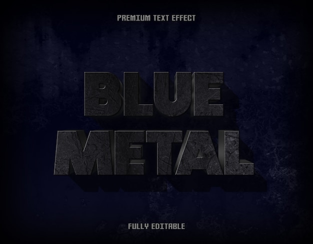 Blauw metaal 3d teksteffect