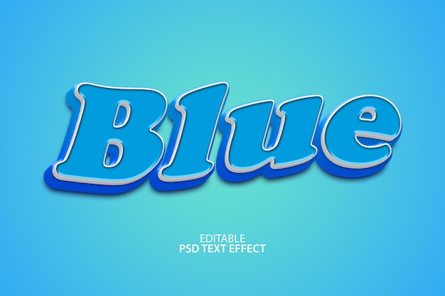 Blauw psd tekst effect