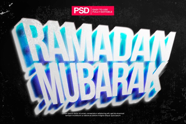 Blauw ramadan blauw verloop teksteffect