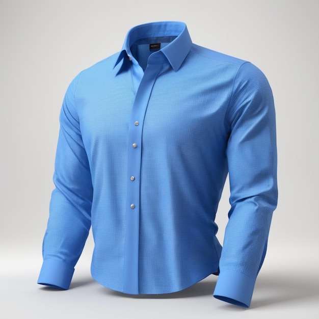 Blauw shirt psd op een witte achtergrond