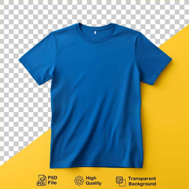 PSD blauw t-shirt geïsoleerd op doorzichtige achtergrond png-bestand