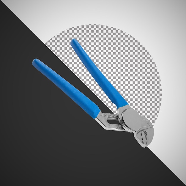 Blauw verstelbaar spijkergereedschap geïsoleerd