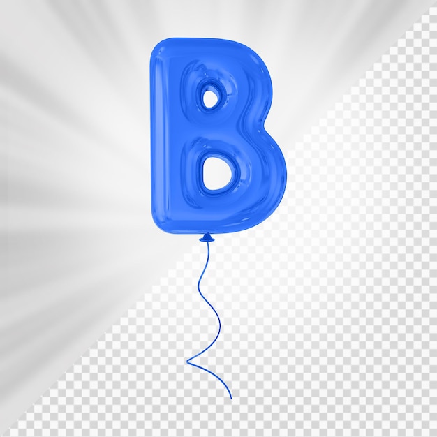 Blauwe ballon letter b