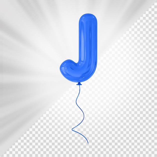 Blauwe ballon letter j