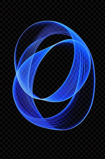 Blauwe gloeiende draadframe cirkel op doorzichtige achtergrond
