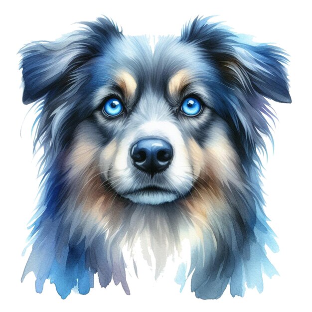 PSD blauwe hond clip art afbeelding