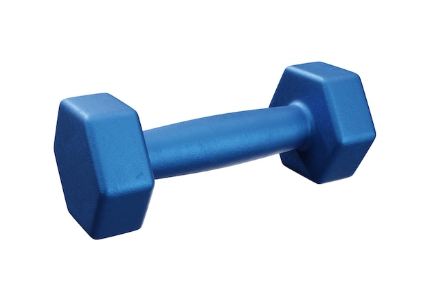 Blauwe kleine rubberen getextureerde dumbbells