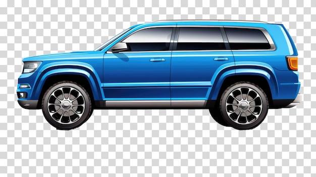 PSD blauwe luxe auto vector png op transparante achtergrond