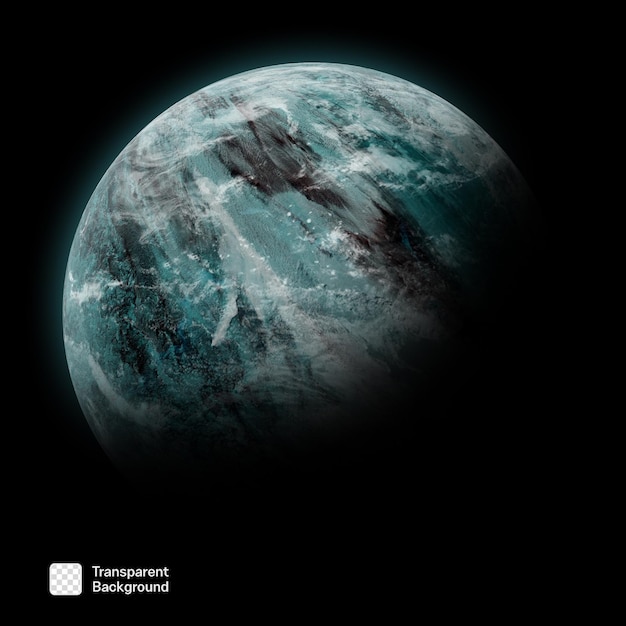 Blauwe planeet PNG-sjabloon