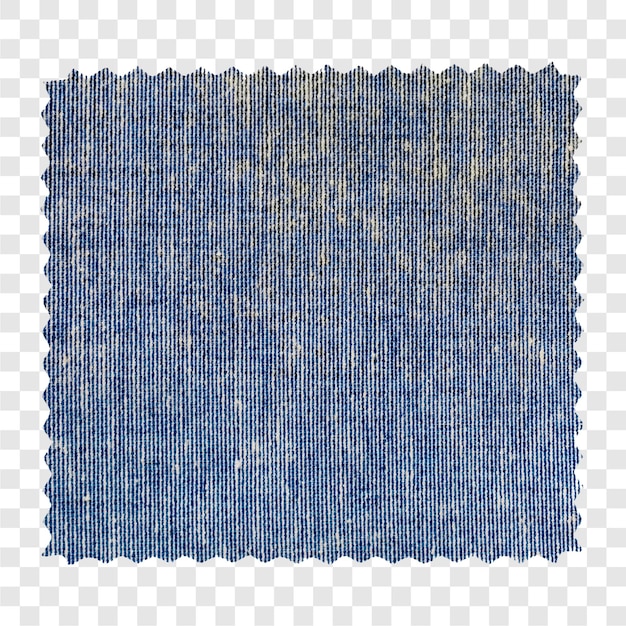 Blauwe spijkerbroek zigzag stof monster doorzichtig