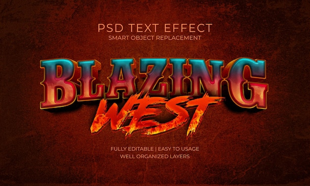 Blazing West-teksteffectsjabloon
