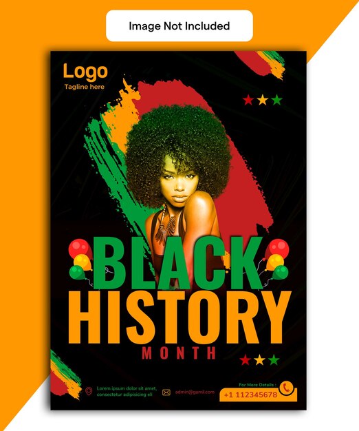 PSD flyer del mese della storia di black