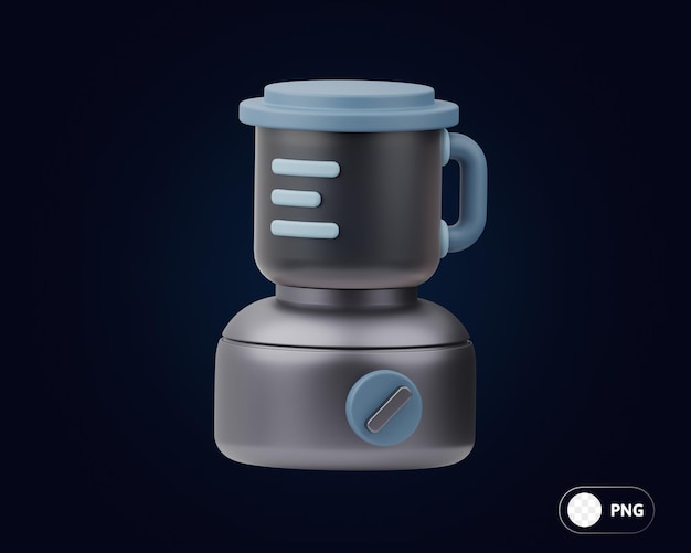 Blender electronic appliances 3d illustration