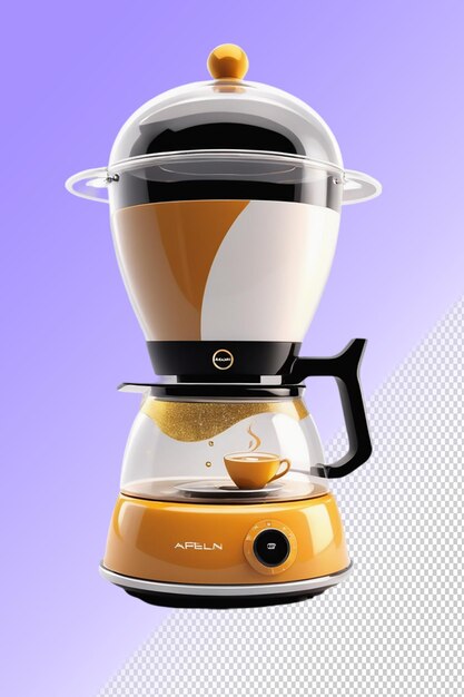 PSD a blender with a coffee maker on the front and the word coffee on the bottom