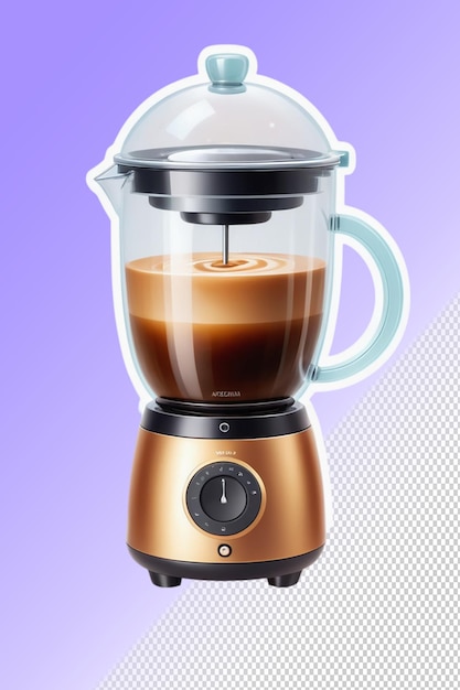 PSD a blender with a lid that says coffee in it