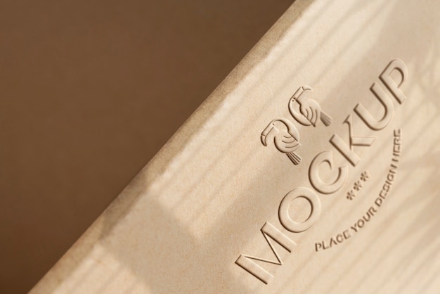 PSD blind print embossed effect on carton material