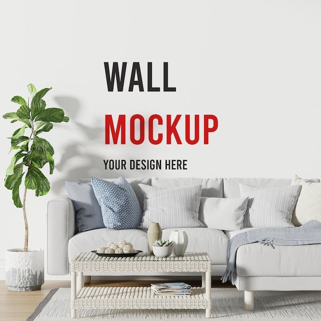 Blinde muur mockup in 3d-rendering