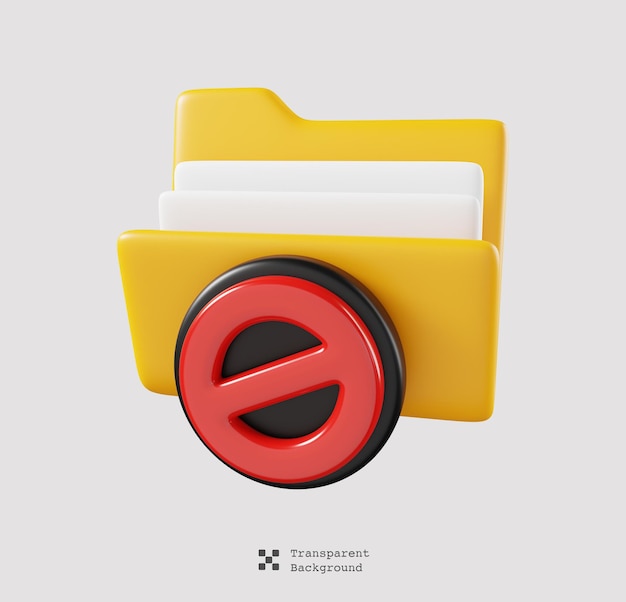 Block folder isolated. file folder cute minimal icon concept. 3d render illustration.