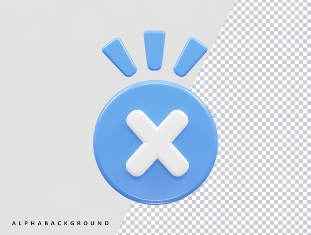 PSD block icon 3d rendering vector illustration transparent element