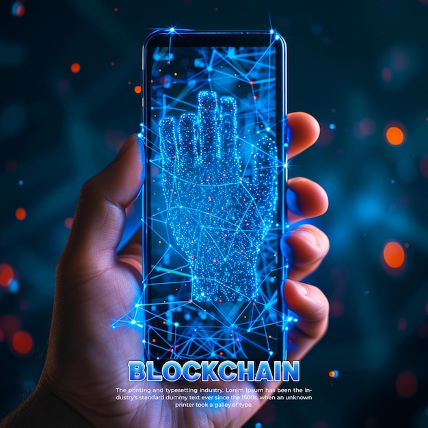 Blockchain concept background