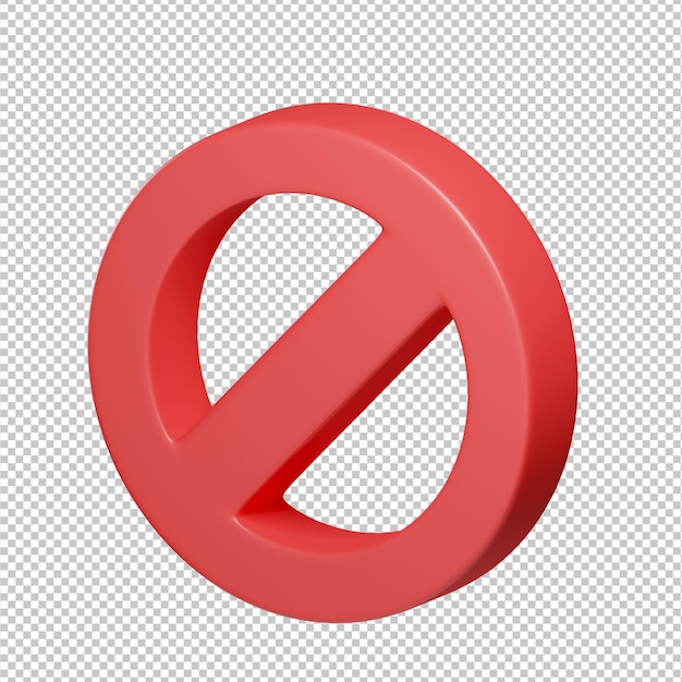 Blocked sign 3d illustration