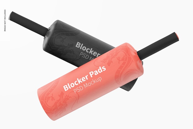 Blocker pads mockup, drijvend