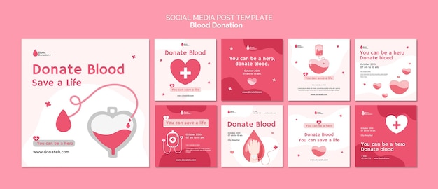 Bloeddonatie posts op sociale media