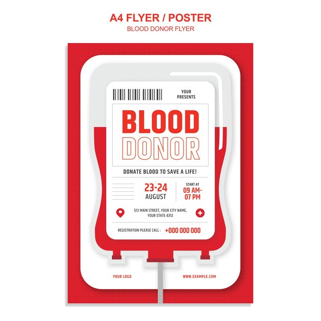 PSD bloeddonor flyer