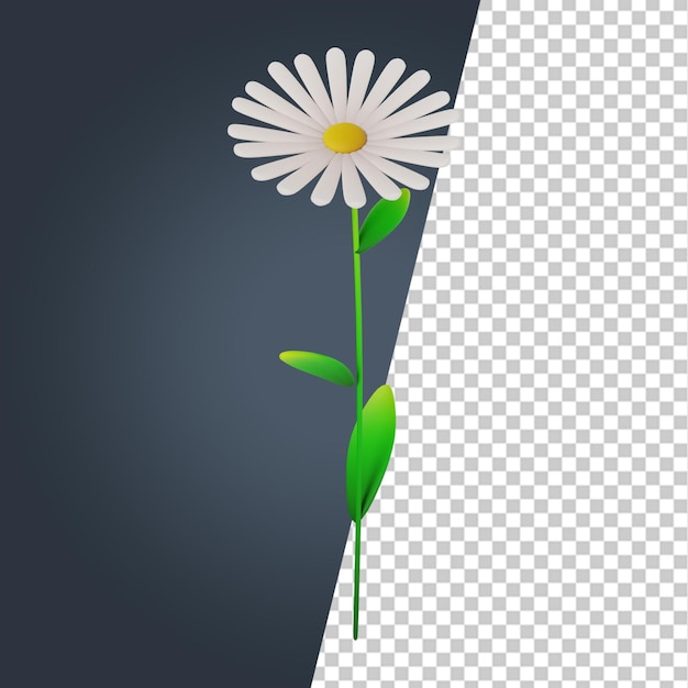 PSD bloem 3d render clipart afbeelding