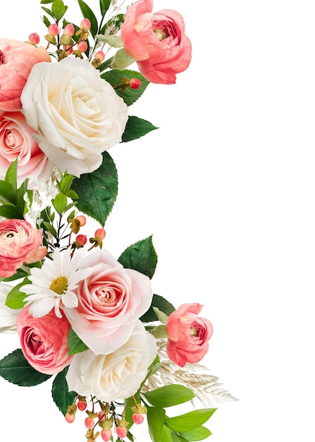 Bloem Botanisch kader Roze esthetisch organisch element